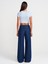 71976 Çift Pileli Denim Pantolon-Lacivert 2