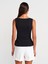 21001 Kayık Yaka Peplum Top-Siyah 2