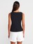 50291 Kare Yaka Peplum Top-Siyah 2