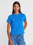 30584 Bisiklet Yaka Pamuklu T-Shirt-Bebe Mavi 1