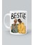Bestie En Iyi Arkadaş Baskılı Beyaz Kupa Bardak 1