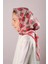 Pembe Dijital Baskılı Çocuk Tesettür Eşarp Pamuk Polyester Çilek Desenli 6001_04 2
