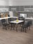 Hayat 70 x 110 Beyaz Mutfak Masası, Mutfak Masası Takımı, Yemek Masası, 2 Sandalye 1 Bench - Antrasit 1