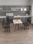 Hayat 70 x 110 Beyaz Mutfak Masası, Mutfak Masası Takımı, Yemek Masası, 2 Sandalye 1 Bench - Antrasit 3
