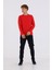 Regular Erkek Bisiklet Yaka Uzun Kol Kırmızı Sweatshirt 20906 1