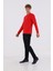 Regular Erkek Bisiklet Yaka Uzun Kol Kırmızı Sweatshirt 20906 3