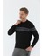 Regular Erkek Bisiklet Yaka Uzun Kol Siyah Sweatshirt 20198 3