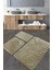 Wave Taş 3'lü Set Banyo Halısı Akrilik 1