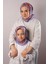 Mor Dijital Baskılı Anne Kız Kombin Tesettür Eşarp Pamuk Polyester Kelebek Desenli 6004_22 2