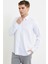 Klasik Uzun Kol Gömlek - Beyaz 4