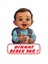 7X10 cm Dikkat Bebek Var Sticker Laptop Kask Araba Motor Sticker 1