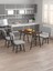 Hayat 70 x 110 Amalfi Mutfak Masası, Mutfak Masası Takımı, Yemek Masası, 2 Sandalye 1 Bench - Açık Gri 2