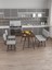 Hayat 70 x 110 Amalfi Mutfak Masası, Mutfak Masası Takımı, Yemek Masası, 2 Sandalye 1 Bench - Açık Gri 3
