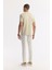 Erkek Bej Polo Yaka Pamuklu Jakarlı T-Shirt A41Y1167 4