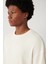 Erkek Ekru Bisiklet Yaka Jakarlı Basic T-shirt A41y1311 2