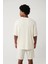 Erkek Ekru Bisiklet Yaka Jakarlı Basic T-shirt A41y1311 4