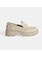 Kadın Bej Slip-On Deri Loafer 1