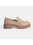 Kadın Taba Slip-On Deri Loafer 1