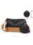 2 In 1 Moda Kadın Crossbody Çanta Bayan Deri Omuz Çantası Kızlar Için Günlük Çanta (Yurt Dışından) 5