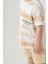 Erkek Çocuk Fashion Design T-Shirt Şort Alt Üst Yazlık Ikili Takım Bej 3