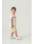 Erkek Çocuk Fashion Design T-Shirt Şort Alt Üst Yazlık Ikili Takım Bej 4