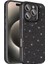 Apple iPhone 16 Pro Max Kılıf Kamera Korumalı Simli Lüks Hlp Koton Kapak - Siyah 1