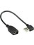 10CM 20CM 40CM 90 Derece Yukarı Aşağı Sol Sağ Açılı USB 2.0 A Erkek USB Dişi Uzatma Adaptörü Siyah Kablo (Yurt Dışından) 4