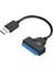 USB 2.0 - Sata 22PIN Adaptör Dönüştürücü Kablosu Için 2.5in HDD SSD Sabit Sürücüler Dönüştürücü Dard Disk Desteği 2.5 Inç (Yurt Dışından) 4