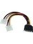 Çift 4 Pinli Ide Molex'ten Seri Ata Sata Sabit Disk Güç Kablosu Adaptörüne Erkek Otobüs Y Ayırıcı Hat Dönüştürücü En Iyi (Yurt Dışından) 4
