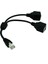 RJ45 1 Erkek 2 Dişi Soket Bağlantı Noktası Lan Ethernet Ağ Ayırıcı Y Kararlı Iletim CAT5E Cat5 Cat6 Kolay Adaptör Kablosu (Yurt Dışından) 3