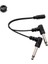 3.5mm Mini 1/8 Inç Trs Stereo Dişi Jack Çift 1/4 6.35MM Erkek Tak Mono Ts Sağ Açı Ses Adaptörü Y Splitter Kablosu (Yurt Dışından) 1