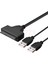 Yeni 1 Adet USB 2.0 - Sata 15 + 7 Pin Veri ve Güç USB Kablosu Adaptörü Için 2.5 Inç HDD SSD Adaptörü (Yurt Dışından) 1