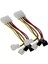 2 Adet 4-Pin Molex 3-Pin Fan Güç Kablosu Adaptör Konnektörü 12 V Bilgisayar Soğutma Fanı Kabloları Cpu Pc Kasa Fanı (Yurt Dışından) 1