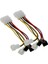 2 Adet 4-Pin Molex 3-Pin Fan Güç Kablosu Adaptör Konnektörü 12 V Bilgisayar Soğutma Fanı Kabloları Cpu Pc Kasa Fanı (Yurt Dışından) 2