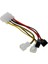 2 Adet 4-Pin Molex 3-Pin Fan Güç Kablosu Adaptör Konnektörü 12 V Bilgisayar Soğutma Fanı Kabloları Cpu Pc Kasa Fanı (Yurt Dışından) 3