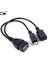 In 2 Otg Mikro USB Ana Güç Y Splitter USB Adaptörü Mirco 5 Pin Erkek Dişi Kablo Siyah Xiaomi Redmı Not 4 Sony Meızu (Yurt Dışından) 2