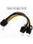 Pin Çift 8 (6 + 2) Pin Pcı Express Güç Dönüştürücü Kablosu Grafik Gpu Ekran Kartı Için Pcıe Pcı-E VGA Splitter Hub Güç Kablosu (Yurt Dışından) 2