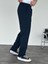 Erkek Baggy Fit Pileli Kumaş Pantolon Lacivert 1