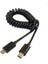 Spiral Sarmal Mikro USB B 5pin M - Mini USB B 5pin Erkek Adaptör Adaptör Kablosu 1m 3ft (Yurt Dışından) 5