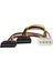 2 Adet Ide 4 Pin Molex 2 Of 15 Pin Seri Ata Sata Çift SSD HDD Güç Adaptör Kablosu Fişi (Yurt Dışından) 4