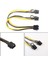8 Pin Dişi Çift 2x 8 Pin (6+2) Dişi Pcı Express Güç Adaptörü Kablosu Grafik Ekran Kartı Için 30 cm (Yurt Dışından) 1