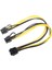 8 Pin Dişi Çift 2x 8 Pin (6+2) Dişi Pcı Express Güç Adaptörü Kablosu Grafik Ekran Kartı Için 30 cm (Yurt Dışından) 3