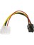 20 cm 4 Pin Erkek Molex 6 Pin Dişi Pcı-Express Pcıe Ekran Kartı Güç Dönüştürücü Adaptör Kablosu Konektörü Video Kartları Için (Yurt Dışından) 4