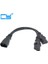 1 Adet Tek C14 - Çift C13 5-13R Kısa Güç Y Tipi Splitter Adaptör Kablosu Kablosu 25 cm (Yurt Dışından) 3
