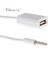 Ecosin2 USB Dönüştürücü Kablo Kordonu 3.5mm Erkek Aux Ses Fişi Jakı USB 2.0 Dişi Dönüştürücü Kablo Kordonu Araba Mp3 APRIL28 (Yurt Dışından) 3