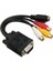 VGA Erkek S-Video 3 Rca Jack Dişi Kompozit Av Tv Çıkışı Adaptörü Dönüştürücü Video Kablosu Pc Hdtv Için (Yurt Dışından) 1