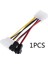 1 Adet 4-Pin Molex 3-Pin Fan Güç Kablosu Adaptör Konnektörü 12 V * 2 / 5 V * 2 Bilgisayar Soğutma Fanı Kabloları Cpu Pc Kasa Fanı Kablosu (Yurt Dışından) 1
