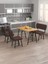 Hayat 70 x 110 Atlantik Mutfak Masası, Mutfak Masası Takımı, Yemek Masası, 2 Sandalye 1 Bench - Kahverengi 2