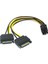6pin Erkek Çift Sata 15PIN Erkek Adaptör Çift Sata 15PIN Erkek M Pcı-E 6 Pin Dişi F Ekran Kartı Güç Kablosu Bırak (Yurt Dışından) 4