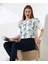 Çiçek Tül Detaylı Nakışlı Bluz T-Shirt 2
